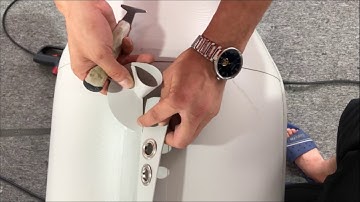 Quick Inflatable PVC Boat repairs using heat gun as accelerator