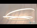 Suspensions moderne led lustre blanc design forme de circulaire vague by tunisie shopping