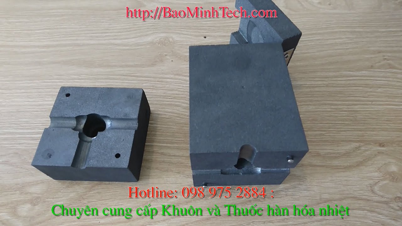 Hướng dẫn hàn hóa nhiệt giữa cọc và dây cáp đồng trần 50mm