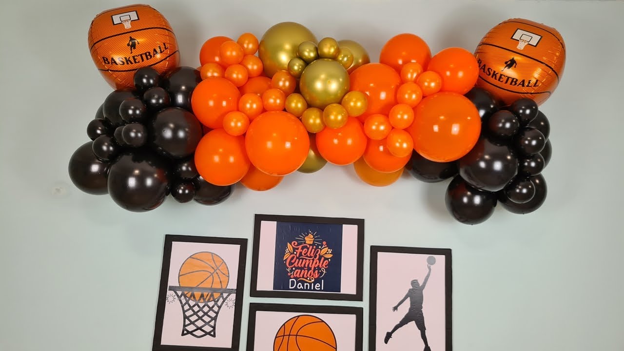 Decoración Con Globos De Basket🏀/decorations balloons basket YouTube