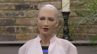 ⁣Humanoid Sophia introduces BBC Earth's Being Human Season