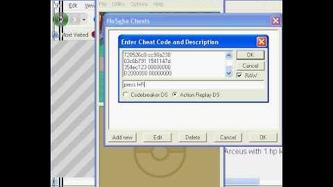 pokemon platinum(us) deoxys action replay code