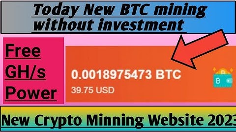 New Free Bitcoin Website 2023 || New Cloud Minning Website without investment
