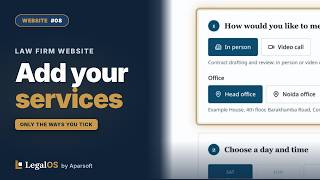 Full LegalOS Website #08 | Law Firm Website Services Page: Deliverables, Duration & Online Booking Update