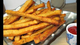 crispy potatoes sticks with cheese -easy, cheap and delicious