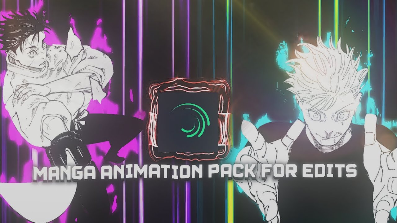 MANGA ANIMATION PACK FOR EDIT ALIGHT MOTION - YouTube
