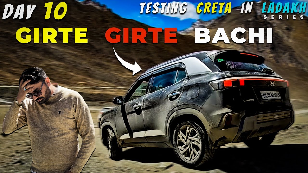 EP 10 Ladakh Trip | Pahad se Girte Girte Bache | Extreme Off Road in Ladakh 🔥 | Testing Creta