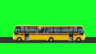 4K Green Screen School Bus Animation Green Mate Bus Video