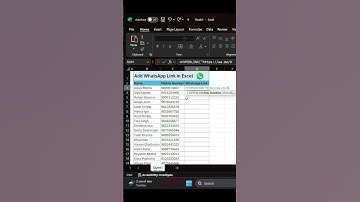 🔗 How to Add WhatsApp Link in Excel 💬📊 | Excel Tips #Shorts #whatsapp #ytshorts