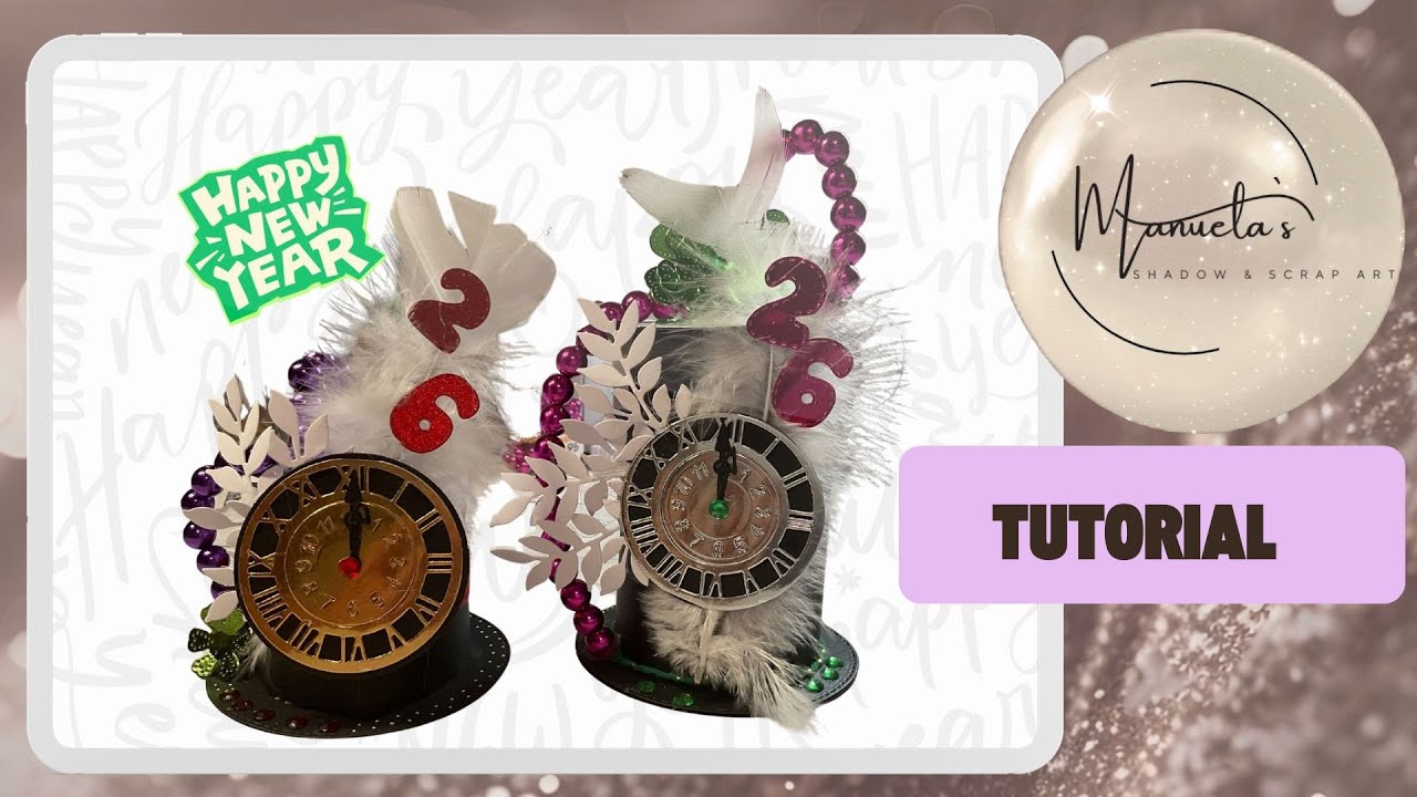 DIY Silvester-Zylinder Tischdekoration für Neujahr selber basteln Tutorial