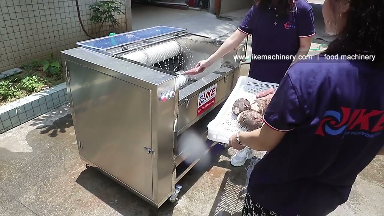 Compact Root Vegetable Washing Machine with Brush Rollers KT-WN300