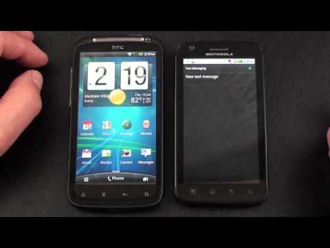 Видео: Разлика между HTC Sensation 4G и Motorola Atrix 4G