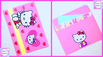 DIY Hello kitty Paper File Folder / How to make File Folder / DIY Kawaii Back to school supplies