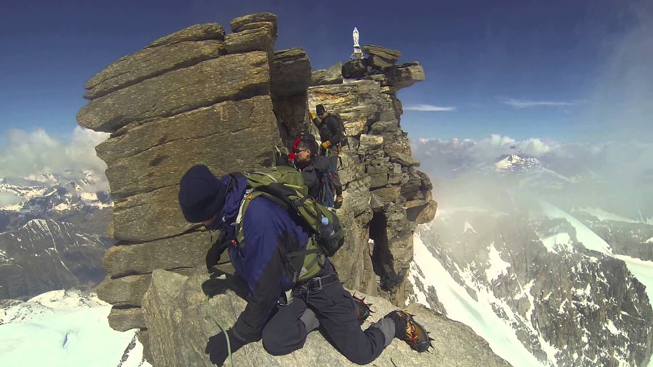 traversing across the highest mountain in Italy gran paradiso - YouTube