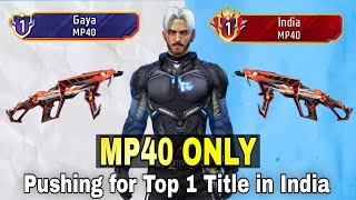 Pushing Top 1 Title in MP40 | Solo Br Rank Weapon Glory Push In Season 39 | Ep-8