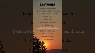 Shreya Ghoshal Saiyaara Female Version Lyrics