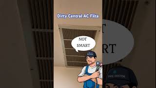 Dirty Central AC Filter #shorts #hvac #pipedoctor
