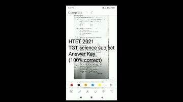 HTET TGT Science Answer key 3 January 2021 part 1.|