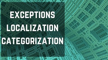 EFS006: Exceptions Localization & Categorization