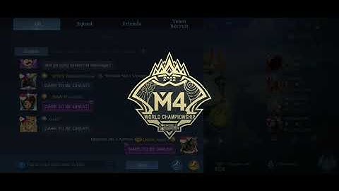 Secret M4 Message!! Mobile Legends!