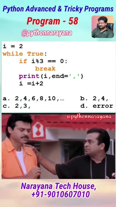 Python Advanced & Tricky Program - 58 - YouTube