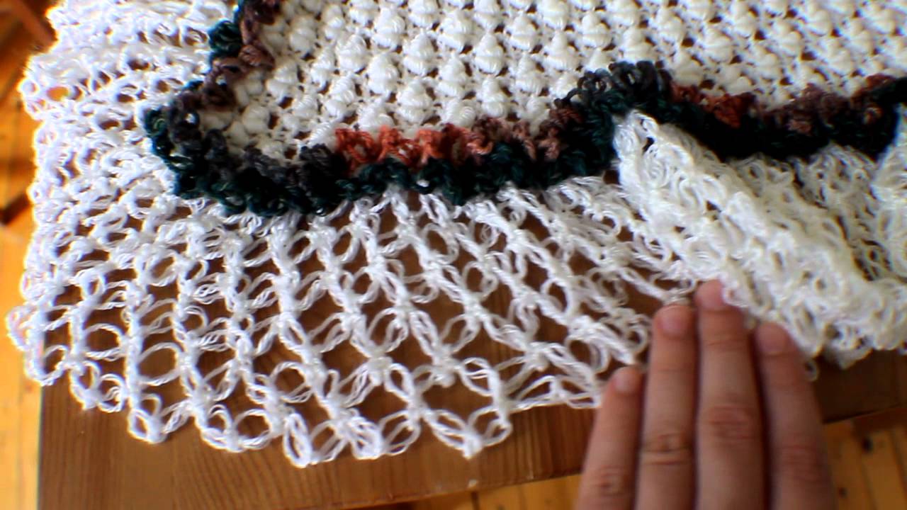 how long blanket crochet chenilles YouTube couverture.MOV coquillage Crochet en