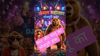 🐵🐻 बंदर और भालू का तगड़ा भोजपुरी डांस 😂🔥 #shorts