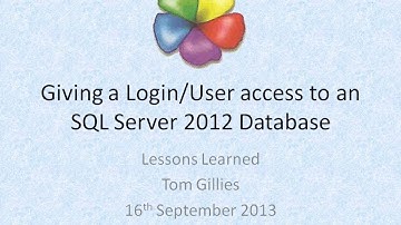 Setting up an SQL Server user to use Server Authentication