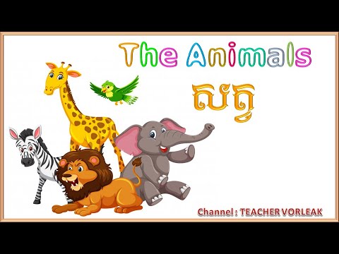 Learn English Khmer Animals | រៀនភាសាអង់គ្លេស​អំពី​ ឈ្មោះសត្វ