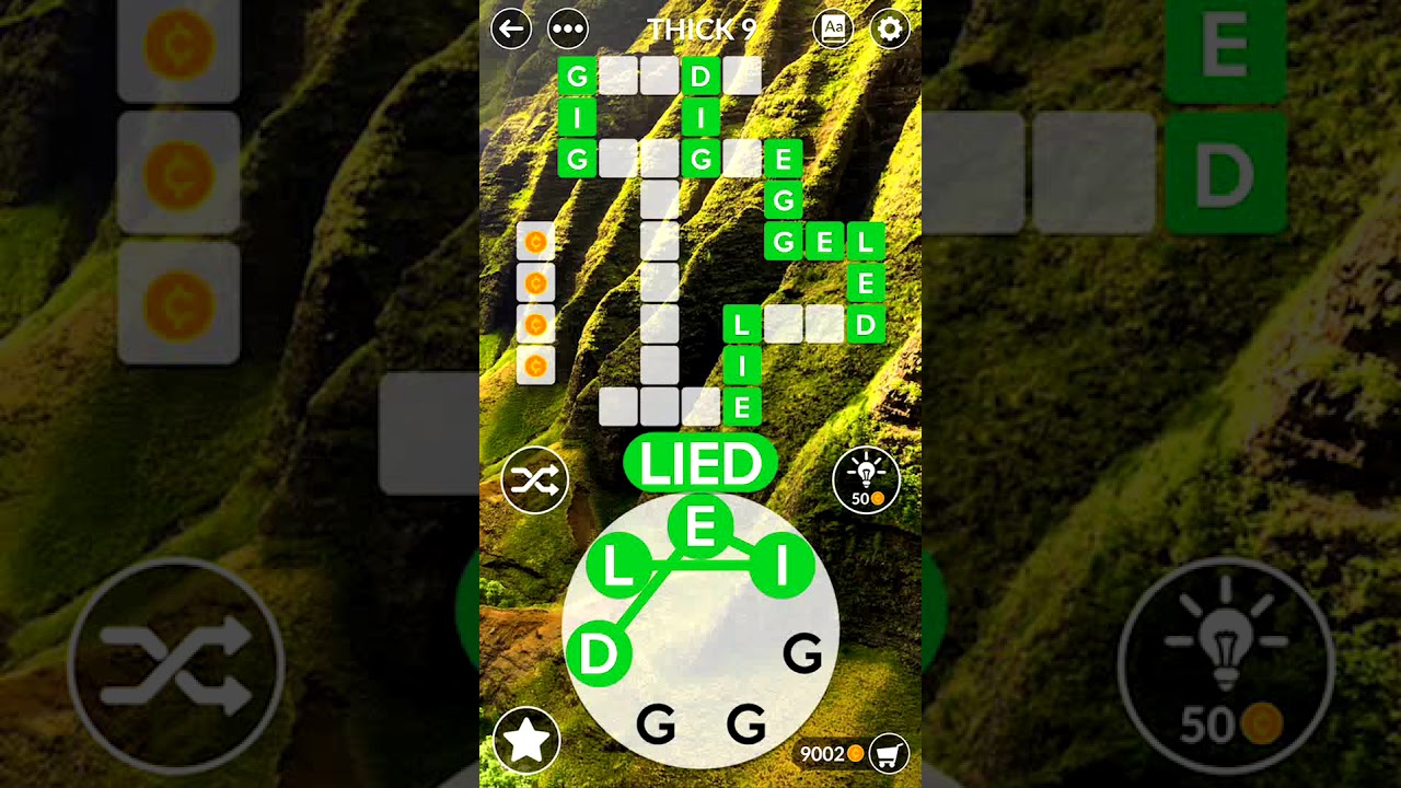 Wordscapes Thick 9 | Wordscapes Answers