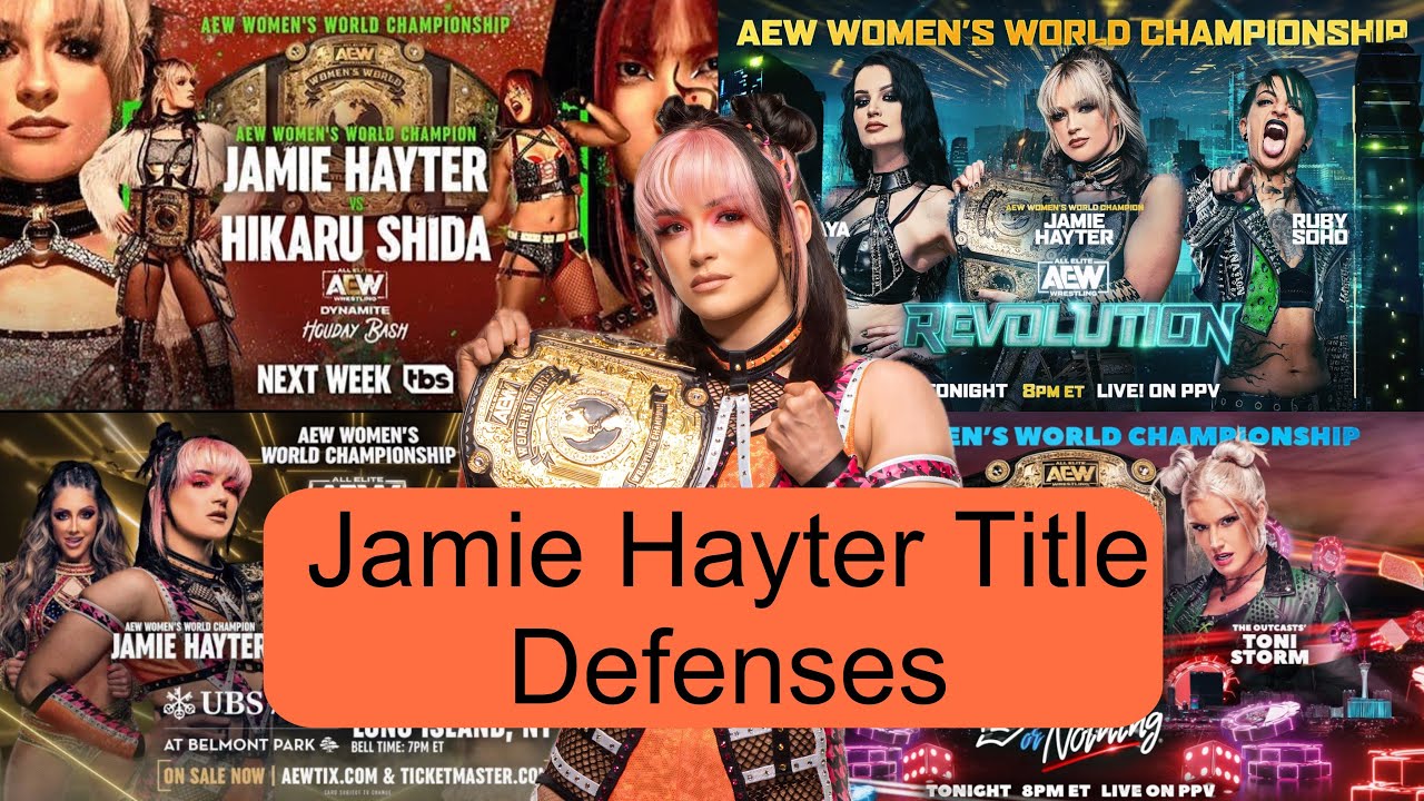 Jamie Hayter All AEW Women’s World Championship Defenses - YouTube