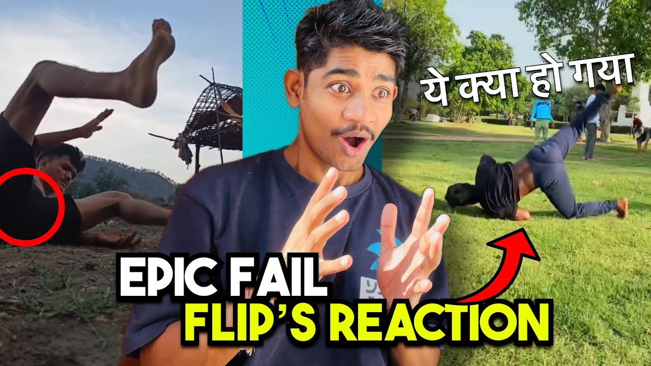 ये क्या हो गया 😱Epic crazy Fail flip’s Reaction 🤣😱#hyperhookaashish