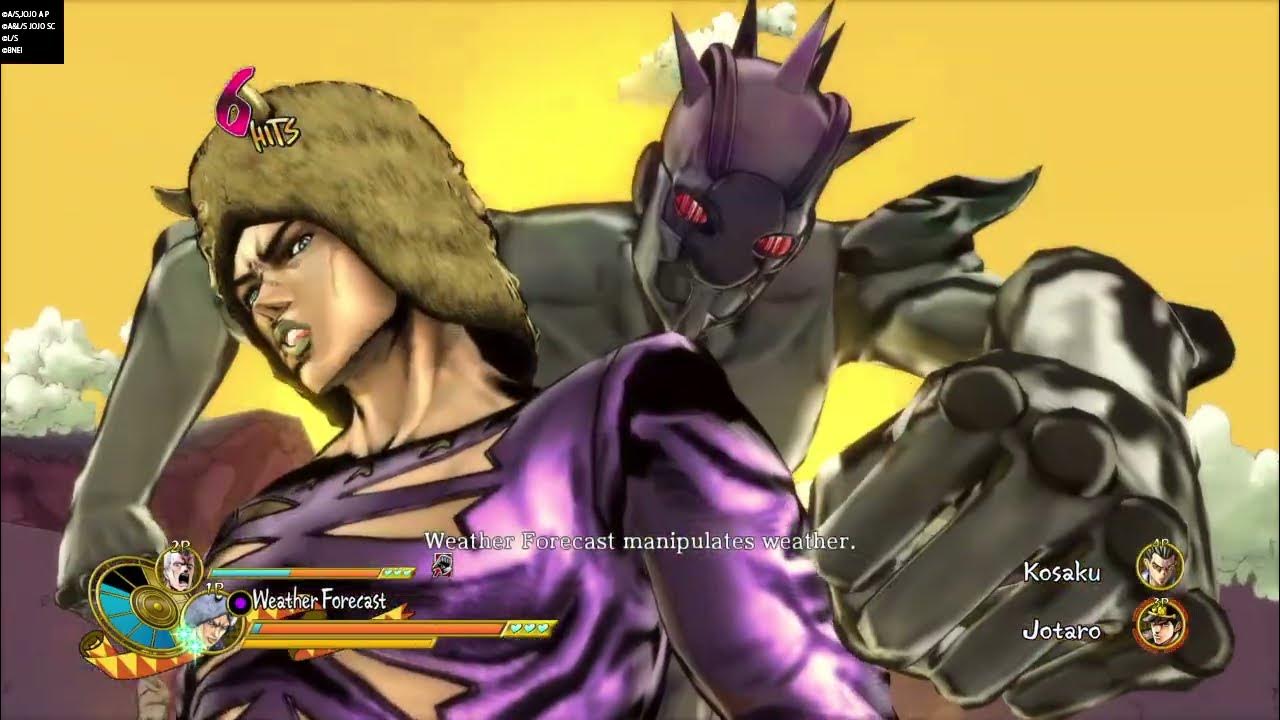 JoJo's Bizarre Adventure Eyes of Heaven; Weather Report and Jotaro