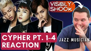 ALL 4 CYPHERS!! BTS - Cypher Pt. 1-4 | Jazz Musician Reacts