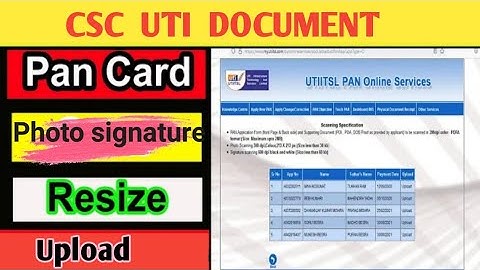 How To Upload Pan Card Documents In Csc Uti| UTI Pan Card Full Process Live ( Resize+Uploading)