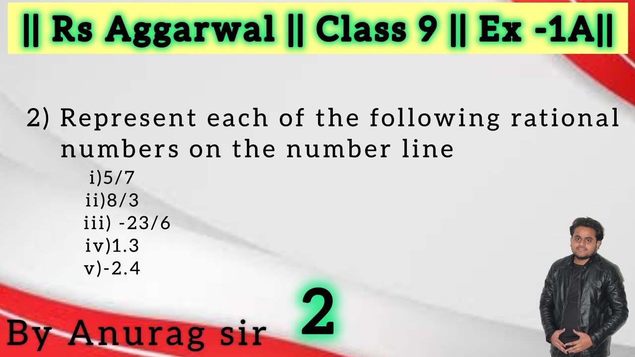Represent each of the following rational numbers on the number line 5/7