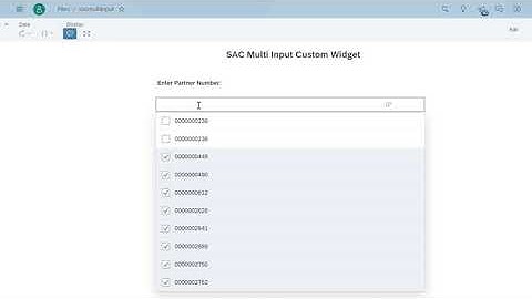 SAP Analytics Cloud MultiInput Custom Widget
