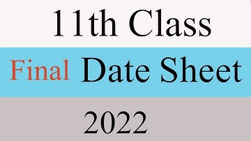 11th Lahore Board Date Sheet 2022 - Lahore Board 1st Year Date Sheet 2022 - FSc Date Sheet 2022