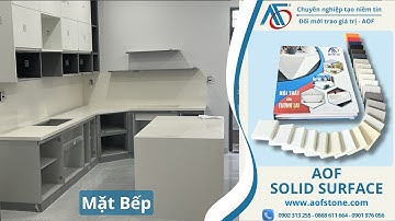 Hoàn thành công trình ốp bếp bằng đá Solid Surface
