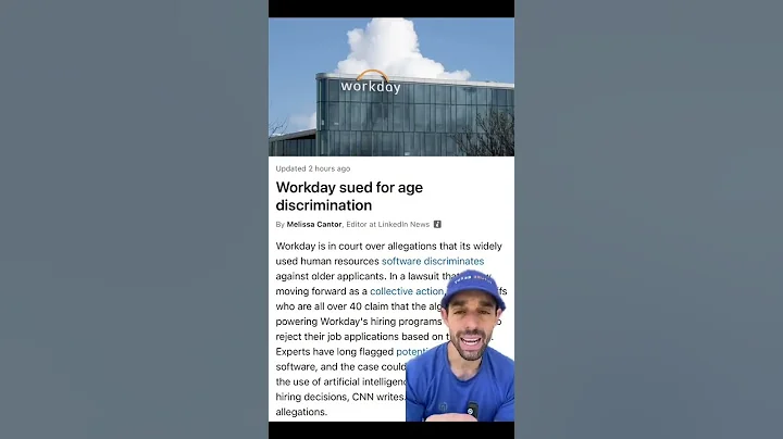 Workday Sued for Age Discrimination #WorkplaceJustice #AIDiscrimination #shorts