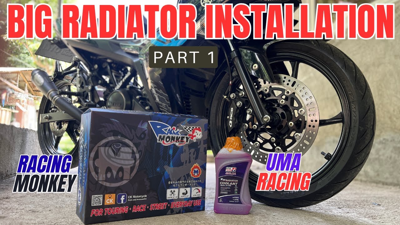Sniper Racing Radiator Sniper 155R - Racing Monkey Big Radiator Installation | PART 1 | Y16ZR ...