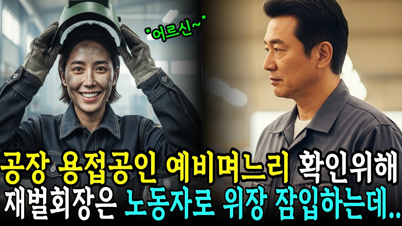 용접공 며느리 반대하던 재벌 회장, 신분 숨기고 공장에 취직했다가 예비 며느리에게 용접 배우며 오열하는데..ㅣ시니어사연ㅣ노후사연