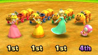 Mario Party Star Rush Funny Minigames - Peach Vs Daisy Vs Rosalina Vs Toadette (Very Hard)