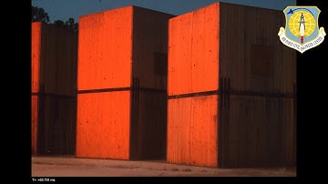 Mass Timber Blast Testing Phase 2: Test 5 – 199 lbs of flake TNT with Vertical Load #3