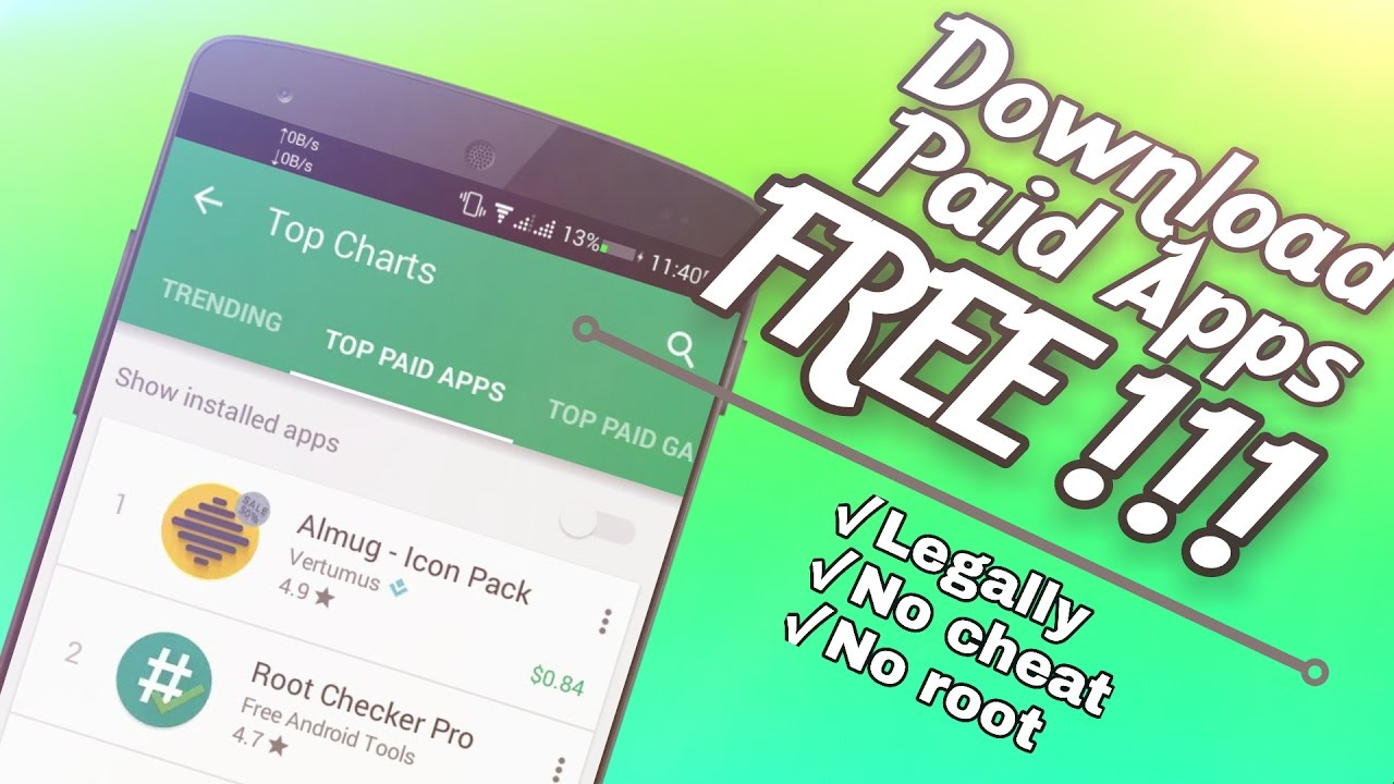 How to get paid apps for free | Without computer | No root needed - YouTube