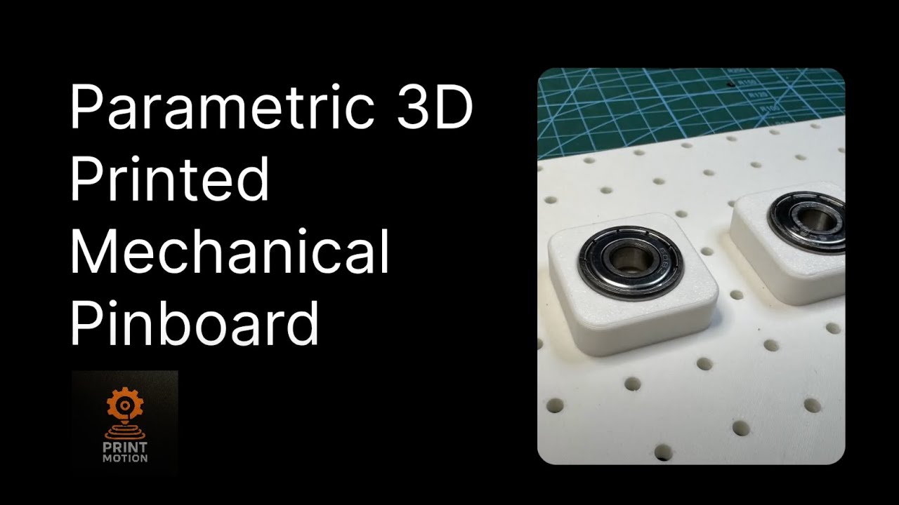 Parametric 3D printed mechanical pinboard in Fusion - YouTube
