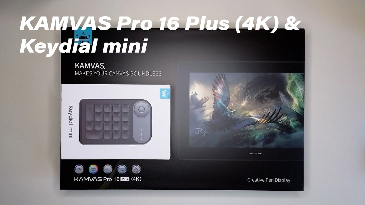 Unboxing Huion Kamvas Pro 16 Plus (4K) and Keydial Mini - YouTube
