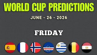 😱 Football Prediction Today | Friday 26 | 1x2, Ov/Un, & BTTS | World Cup Predictions 😱 | GoalIQ