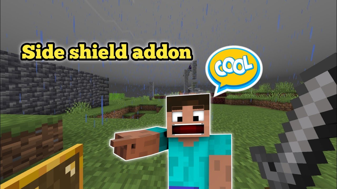 Side shield addon for mcpe like java edition | LazyDuoGamerz - YouTube