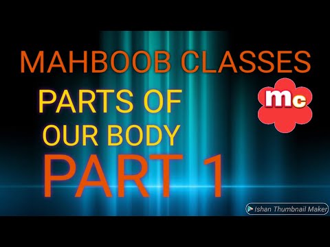 Mahboob classes parts of our body Part 1शरीर के अंगो के नाम